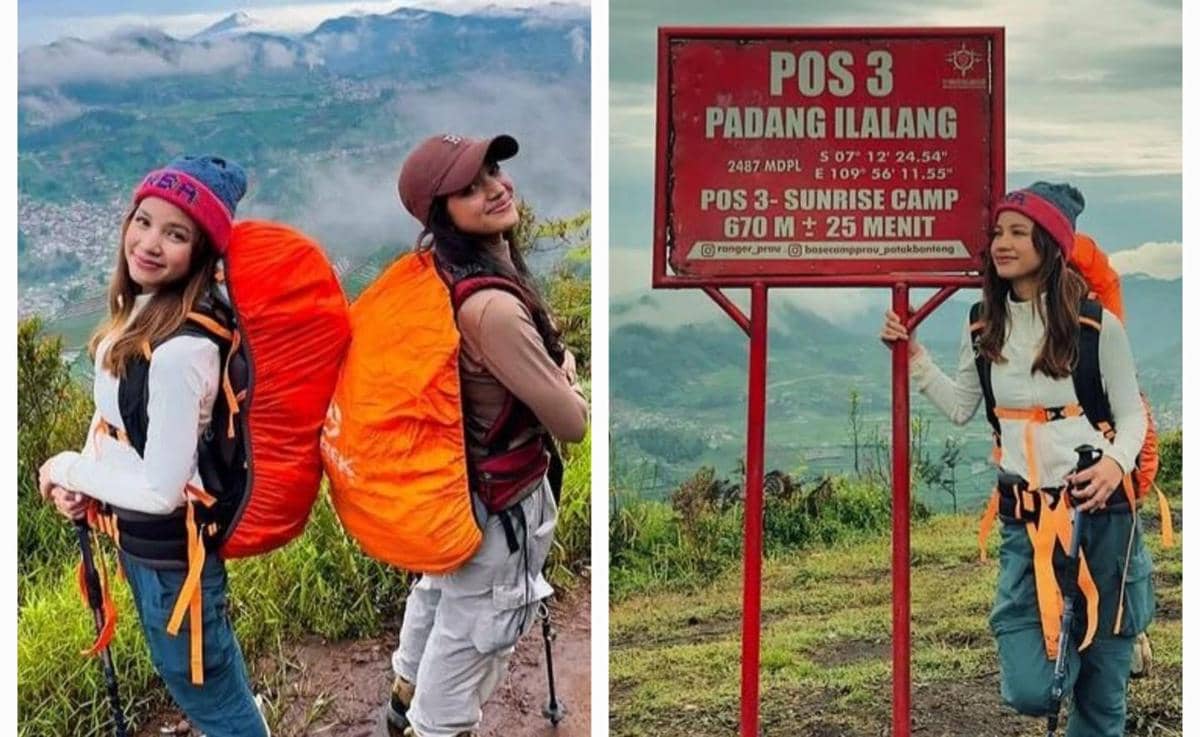 9 Potret Bella Graceva Mendaki Gunung Prau, Viewnya Indah
