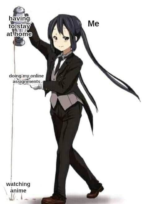 meme anime tentang menunda-nunda