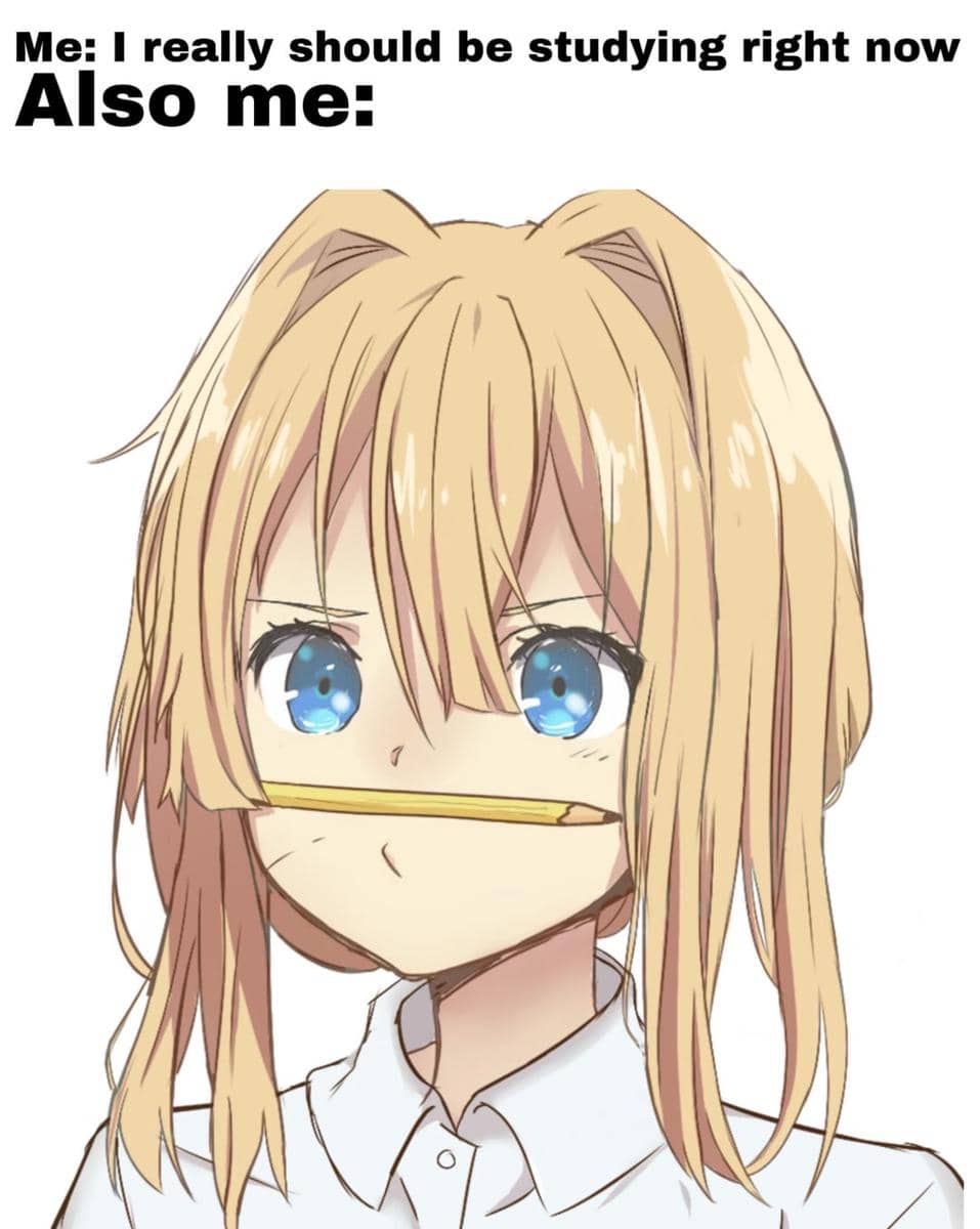 meme anime tentang menunda-nunda