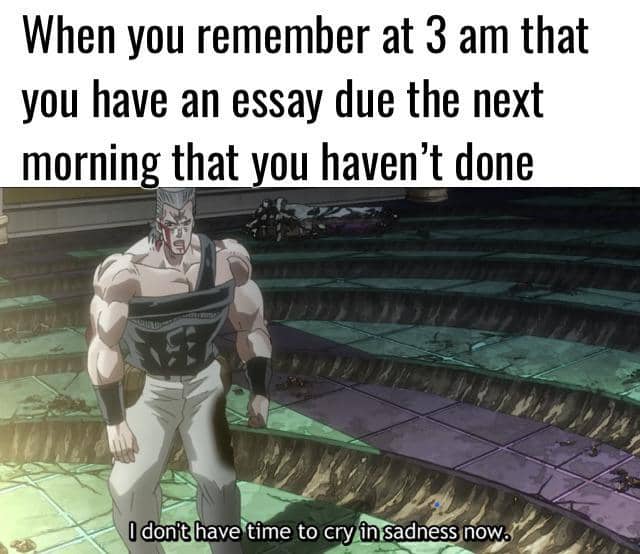 meme anime tentang menunda-nunda