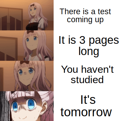 meme anime tentang menunda-nunda