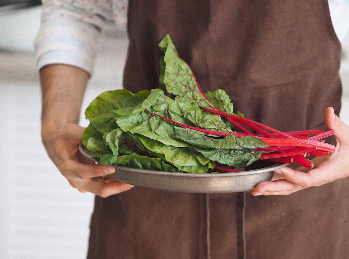 ilustrasi sayuran Swiss chard