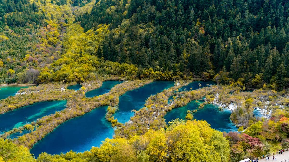 potret jiuzhaigou valley
