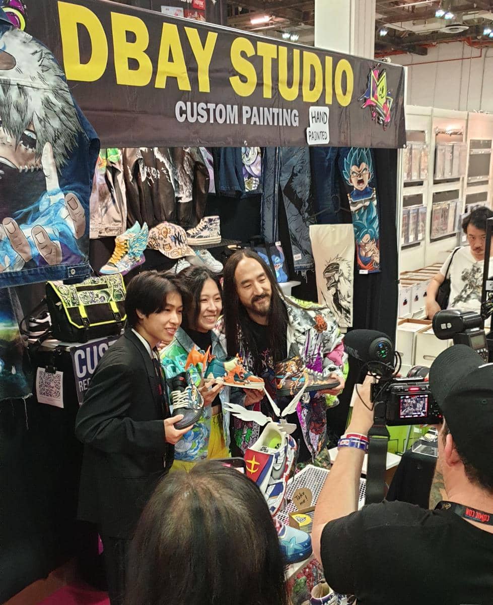 Debby Vania, fashion custom painter Steve Aoki (dok. Istimewa)
