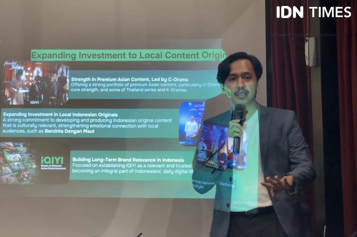 Ikhsan Sasmita, Head of Original Content Indonesia iQIYI saat ditemui media pada Rabu (29/4/2026)