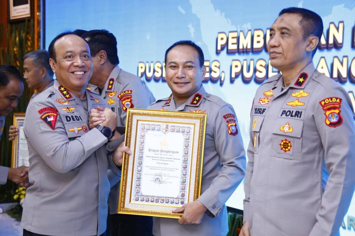 Polda Riau Raih Penghargaan Kapolri sebagai Pelaksana Anggaran Terbaik
