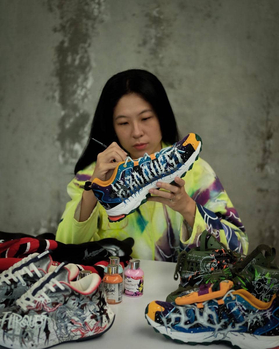 Debby Vania, fashion custom painter Steve Aoki (dok. Istimewa)