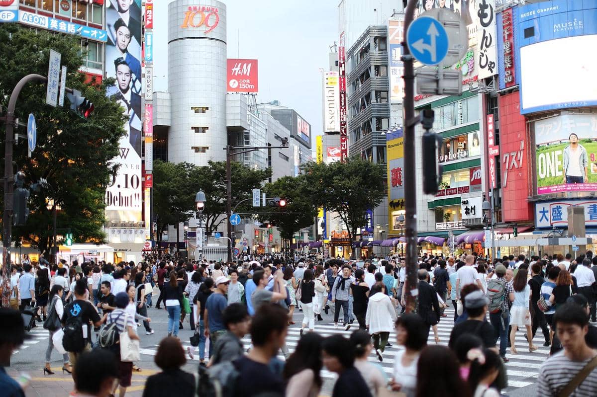 ilustrasi suasana Tokyo, Jepang