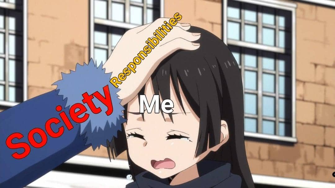 meme anime tentang merasa tertekan