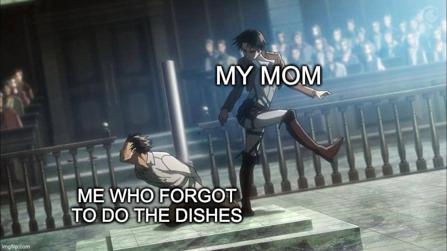 meme anime tentang cuci piring