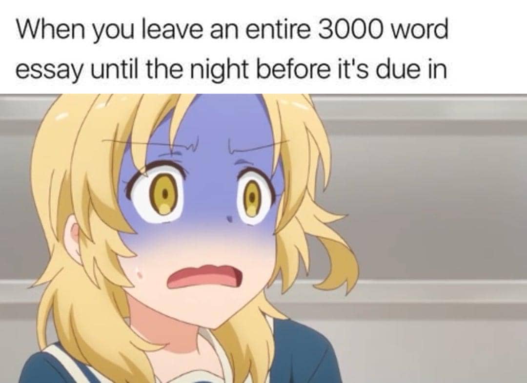 meme anime tentang merasa tertekan