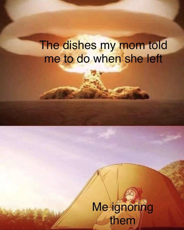 meme anime tentang cuci piring