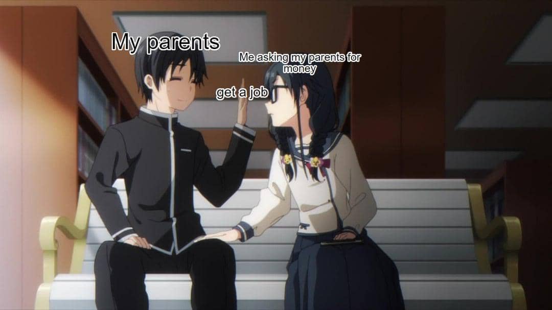 8 Meme Anime tentang Butuh Uang, Gaji Rasanya Cuma Secuil?