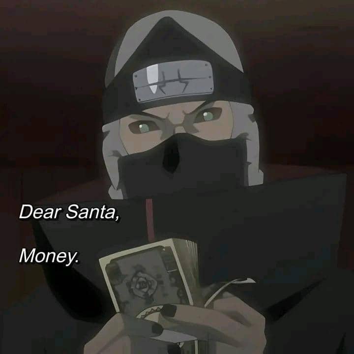 meme anime tentang butuh uang