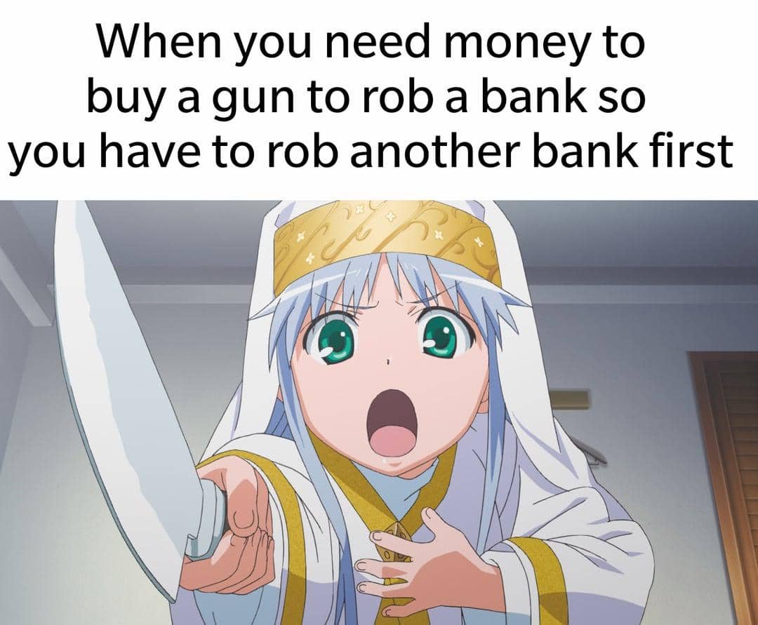 meme anime tentang butuh uang