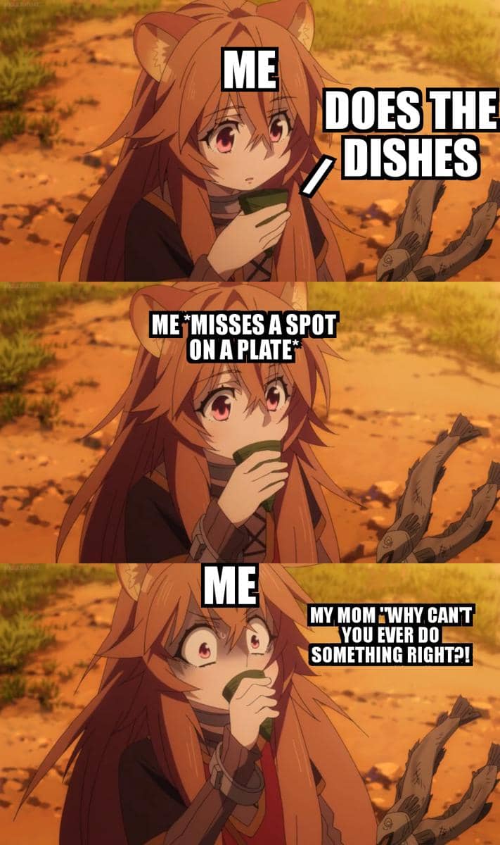 meme anime tentang cuci piring