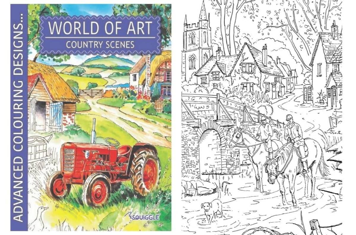 [Squiggle] UK Country Scenes Adult Colouring 