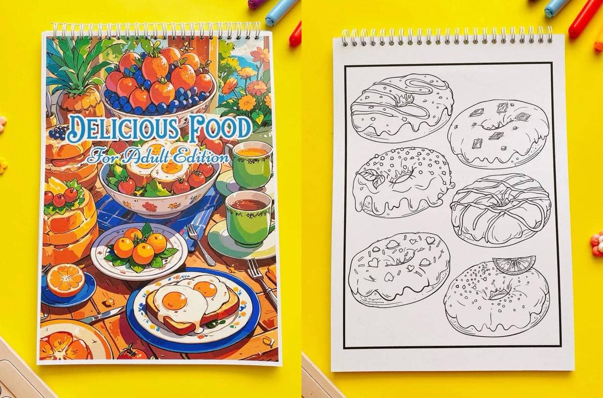Azurakids - Deliciuos Food Coloring Book