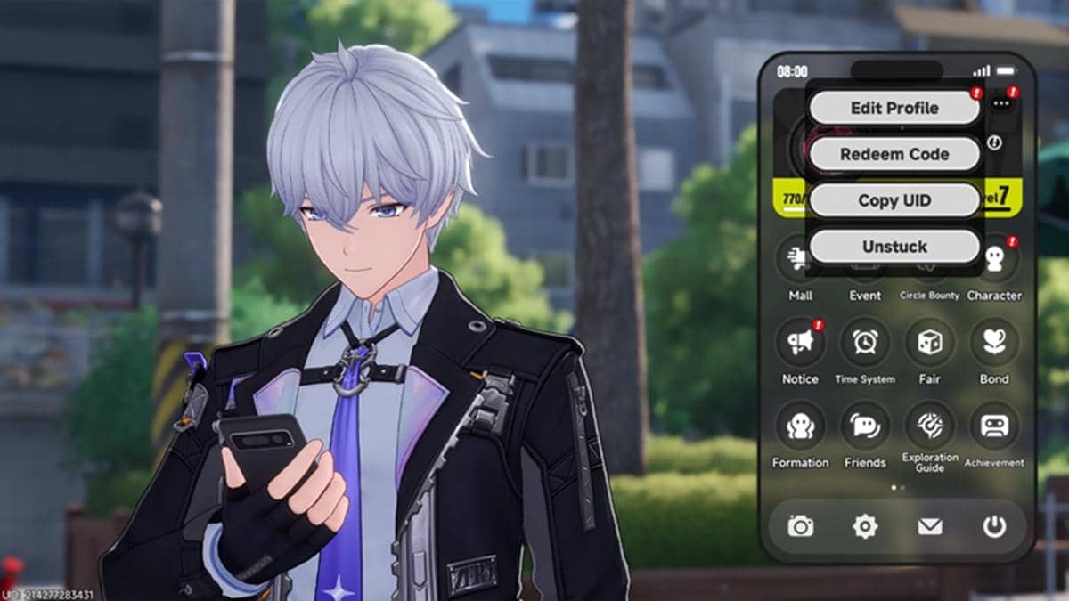 menu redeem kode di Neverness To Everness