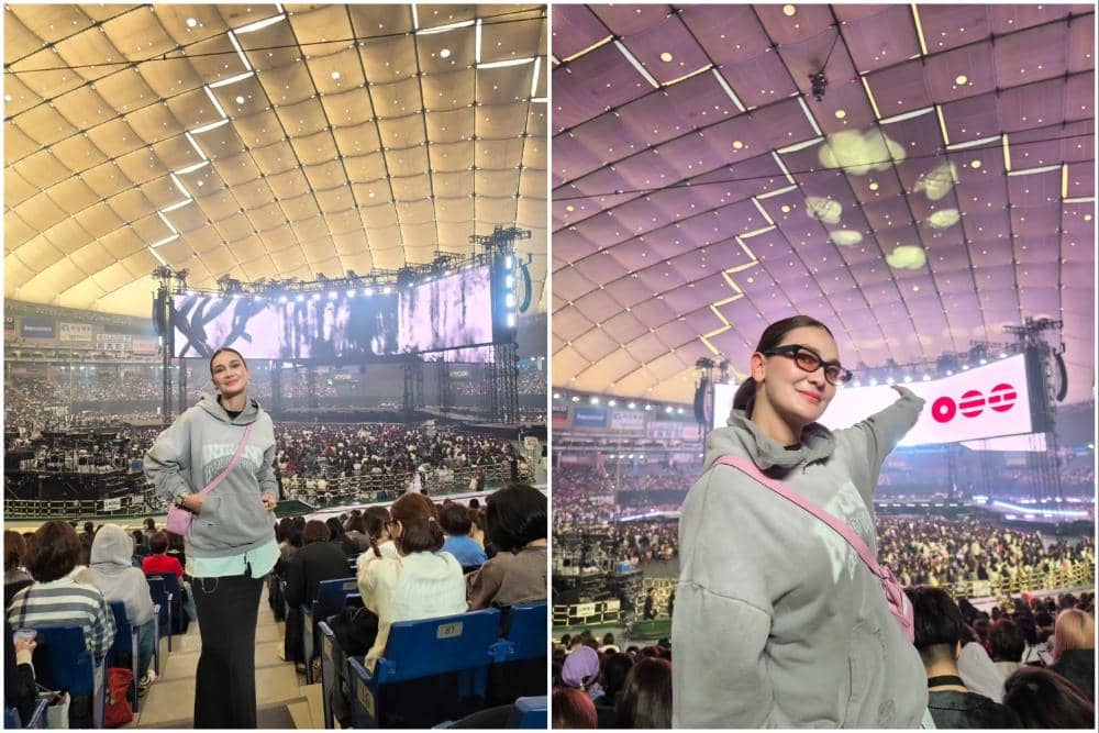 7 Potret Luna Maya Nonton Konser BTS di Jepang, Full Senyum!