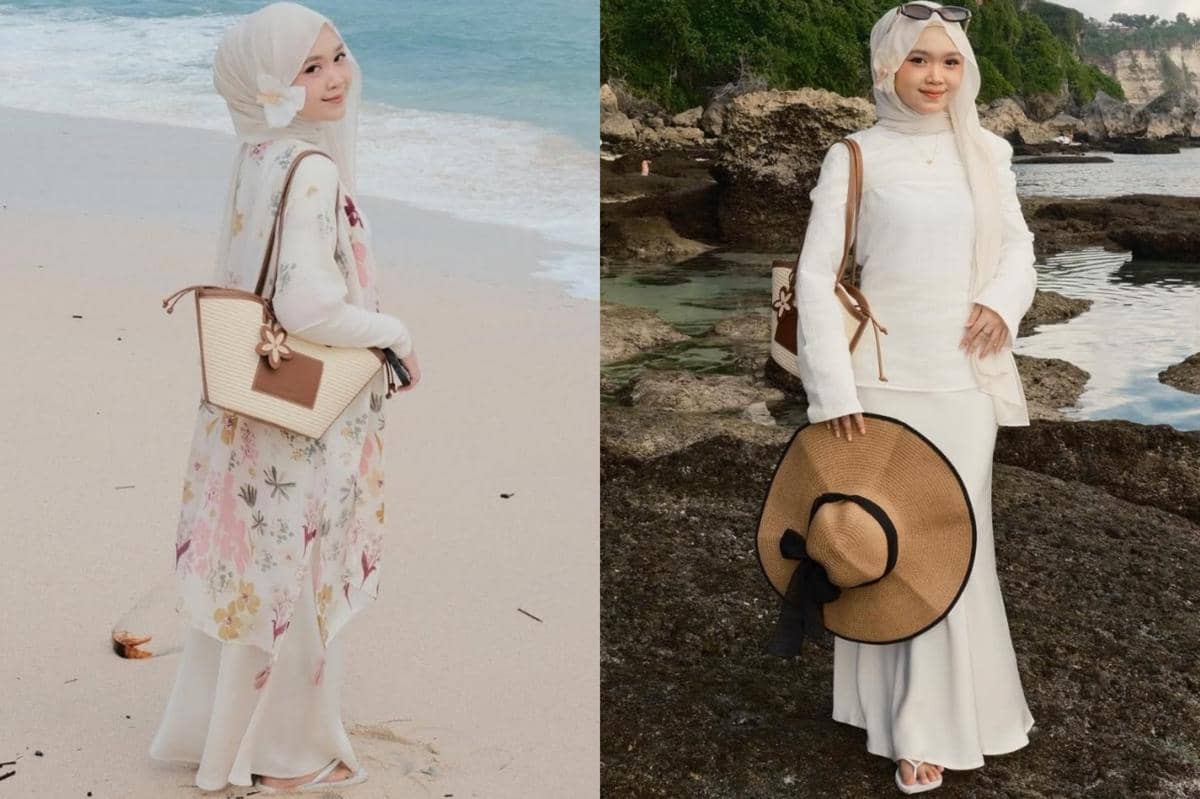 7 Ide Outfit ke Pantai ala Adhiva Amalia, Look-nya Elegan!