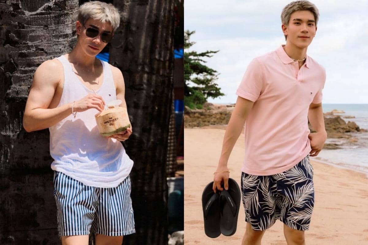 7 Ide Outfit Musim Panas ala Fourth Nattawat, Look-nya Playful!