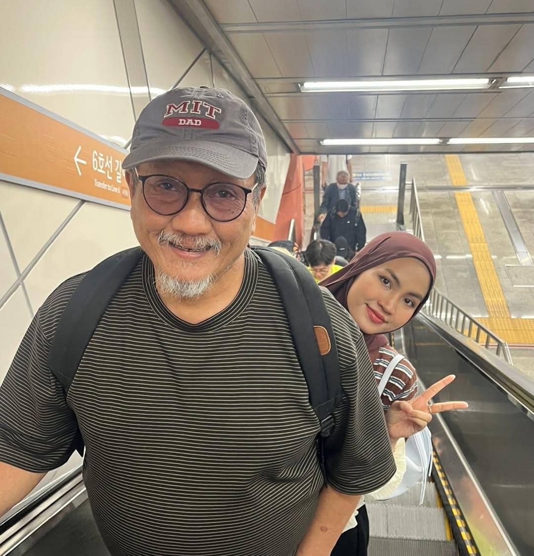 Xaviera Putri saat berkeliling Seoul dengan sang ayah