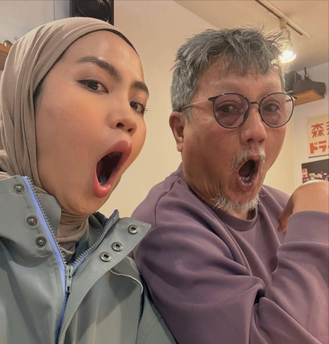 Xaviera Putri saat berkeliling Seoul dengan sang ayah