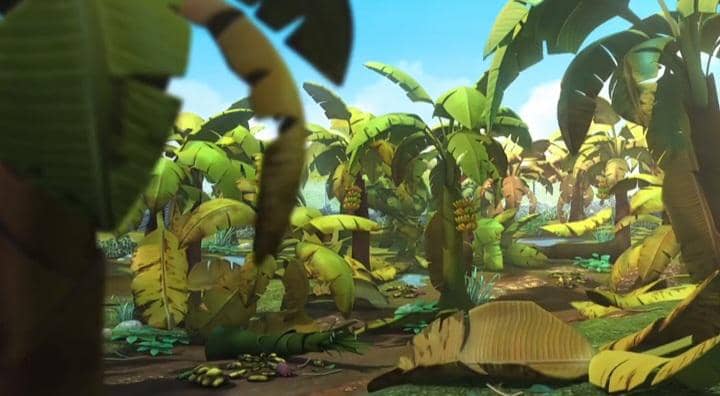 kebun pohon pisang Tok Dalang setelah diterjang hujan lebat