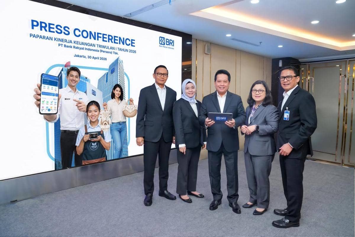 Q1 2026​ BRI Raup Laba Bersih Rp15,5 Triliun, Melesat 13,7 Persen YoY