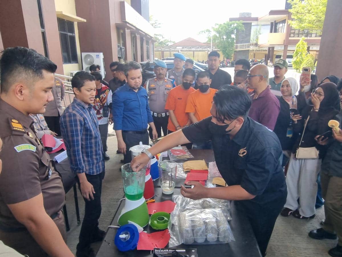 Pemusnahan barang bukti narkoba di Samarinda. 