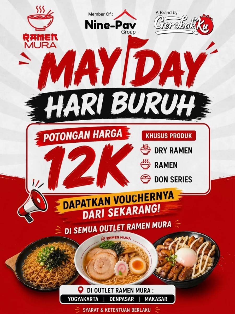 Promo Hari Buruh 2026 di Ramen Mura