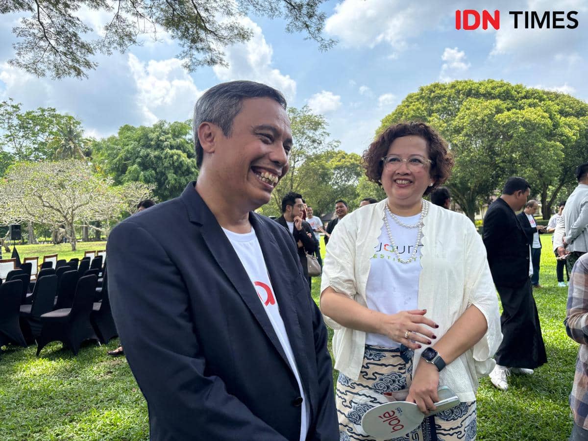 (ki-ka) Direktur Utama BTN, Nixon LP Napitupulu dan Direktur Utama IDM Febrina Intan. (IDN Times/Herlambang Jati Kusumo)