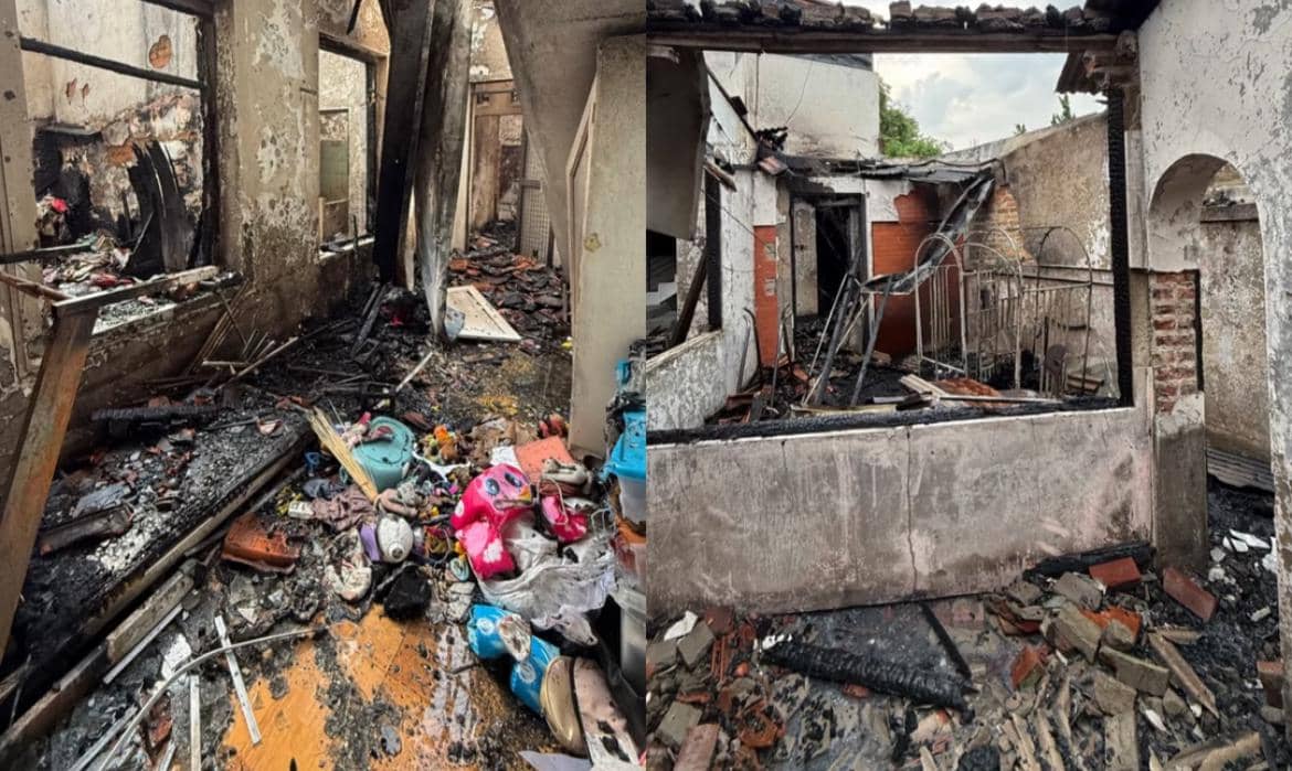 Rumah Anisa Rahma kebakaran 