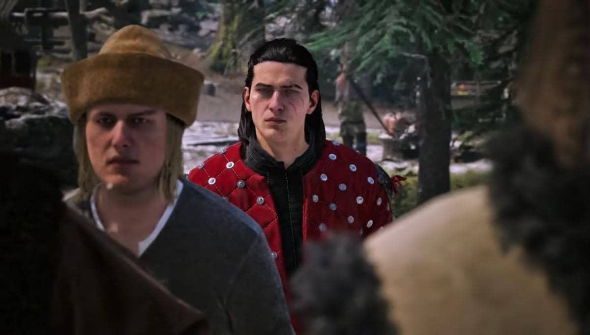 Adegan dari The Blood of Dawnwalker menampilkan karakter utama