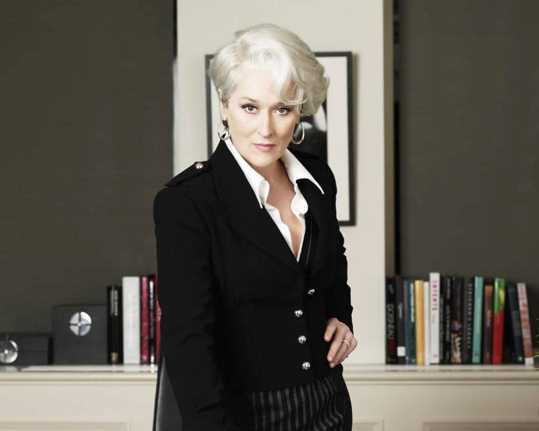 Karakter Miranda Priestly dalam film The Devil Wears (Instagram/@tdwpmovie)