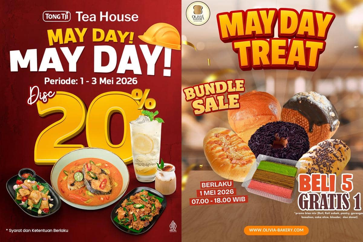 Promo Makanan dan Minuman Hari Buruh 2026, Makan Puas!