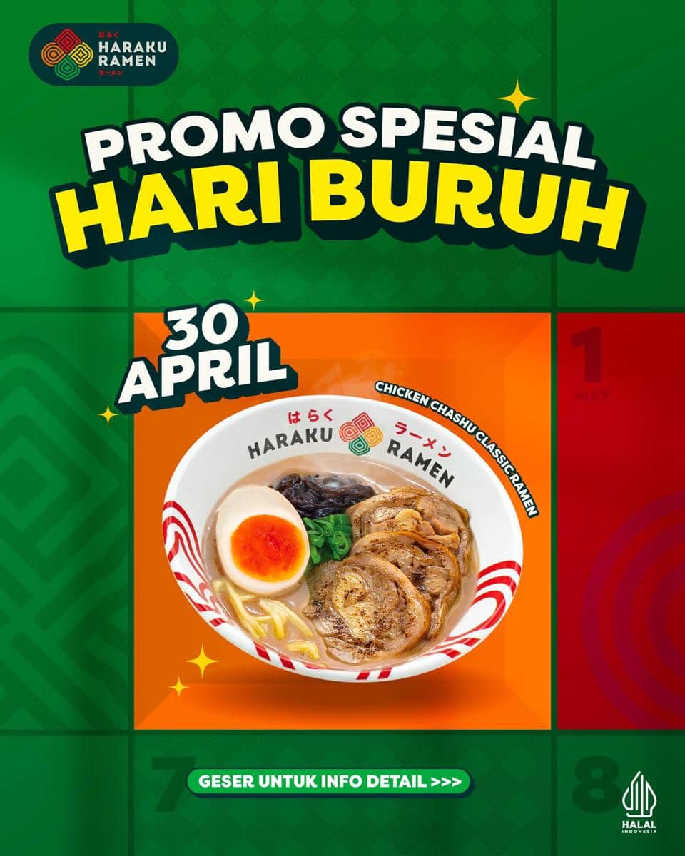 Promo Hari Buruh 2026 di Haraku Ramen 