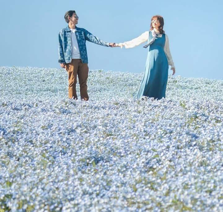 Sabrina Anggraini liburan di Hitachi Seaside Park