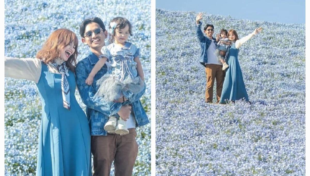9 Potret Sabrina Anggraini di Hitachi Seaside Park, Lihat Nemophila