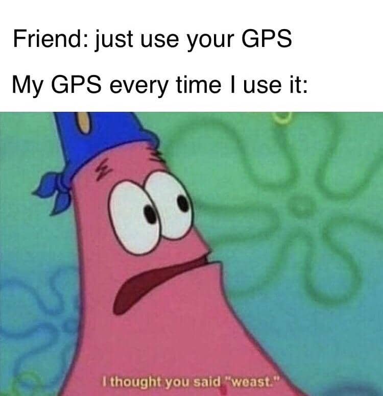 meme kartun tentang GPS