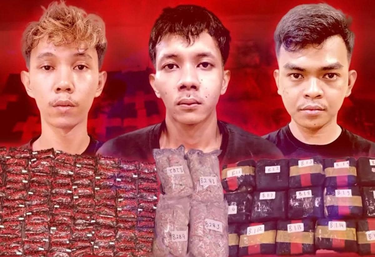 3 tersangka Narkoba Jaringan internasional yang ditangkap di Kota Dumai