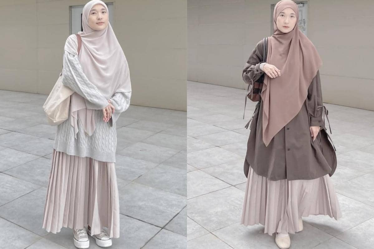 7 Ide Padu Padan Rok Plisket ala Denisa Rani, Chic dan Anggun!