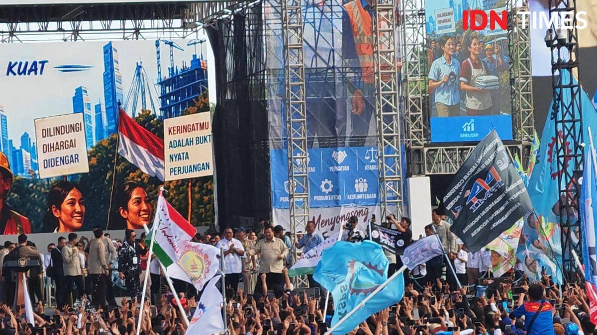 Prabowo Hadiri May Day 2026 di Monas, Ikut Joget Bareng Buruh