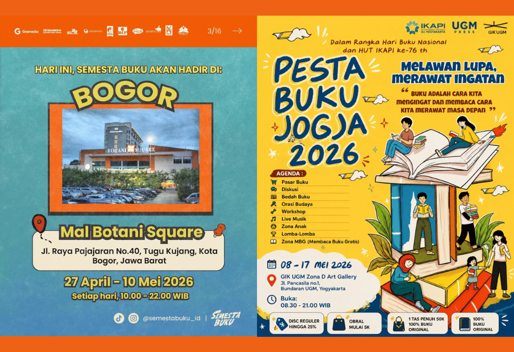5 Event Buku Mei 2026, dari Bazar sampai Diskusi Buku