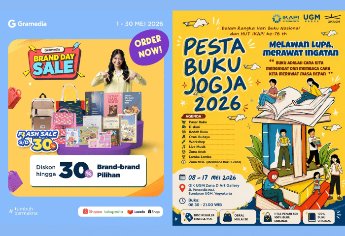 8 Promo Buku di Mei 2026, Diskon Besar-besaran!