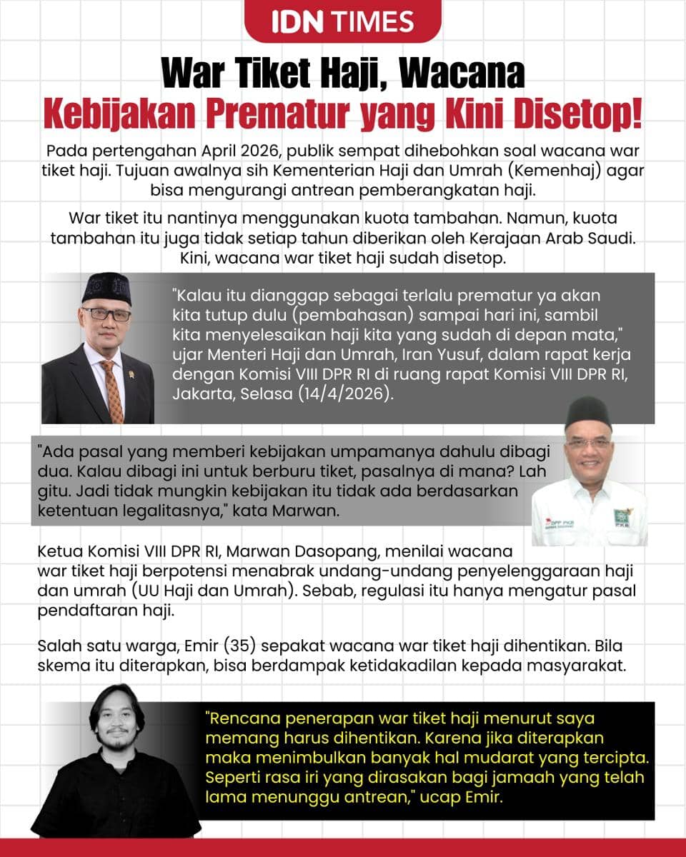 Infografis war tiket haji 2026