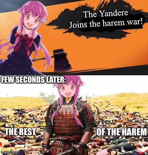 meme anime tentang yandere