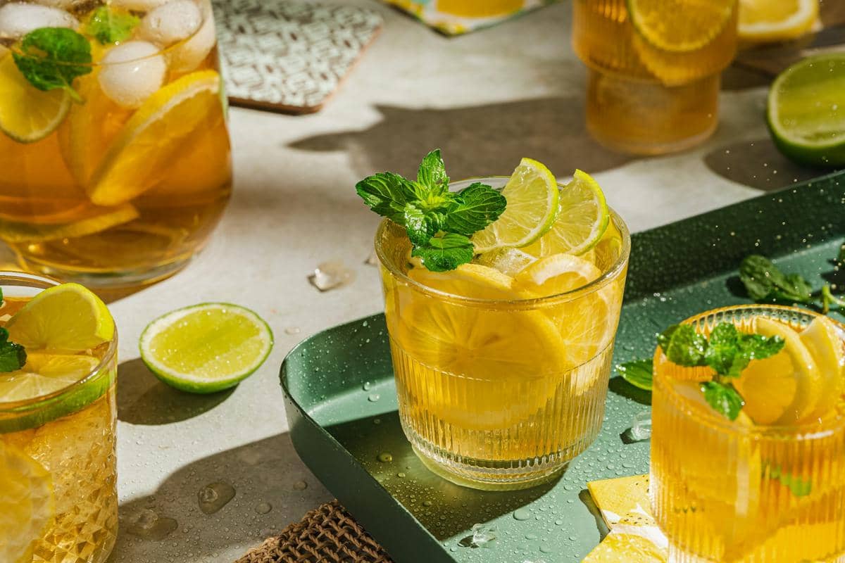 ilustrasi teh lemon