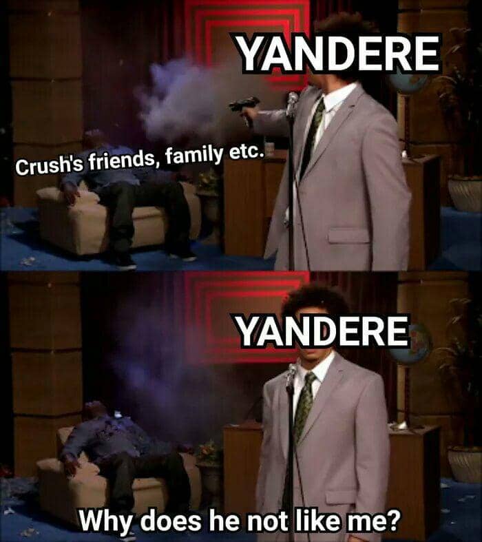 meme anime tentang yandere